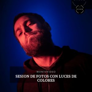 sesion de fotos con luces de colores