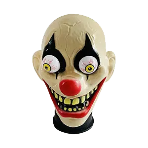 Máscara de terror payaso realista para casamientos, XV años y fiestas. Diseño impactante, cómoda y versátil. ¡Compra ahora y sorprende en tu evento!